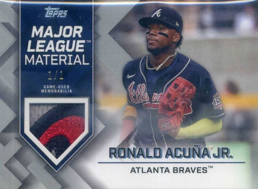 2022 Topps Major League Material Ronald Acuna Jr. #MLMRA Baseball Card