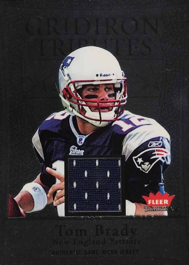 2004 Fleer Tradition Gridiron Tributes Game Used Tom Brady #GTTB Football Card