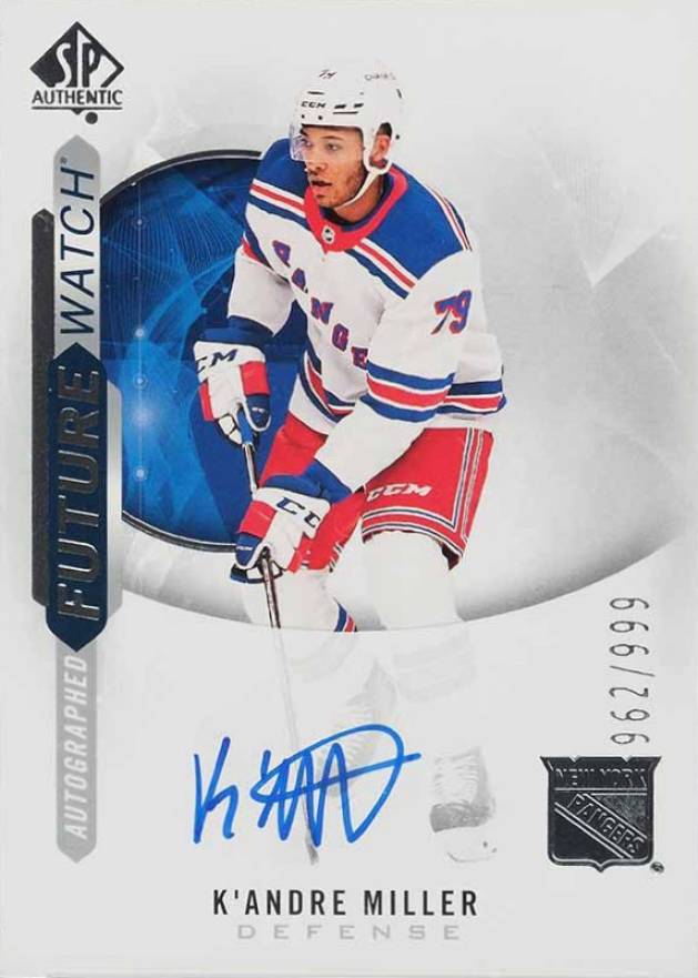 2020 SP Authentic K'Andre Miller #209 Hockey Card
