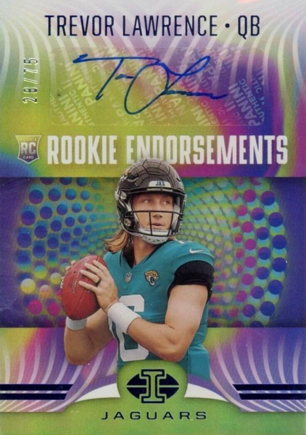 2021 Panini Illusions Rookie Endorsements Autographs Trevor Lawrence #RE-1 Football Card