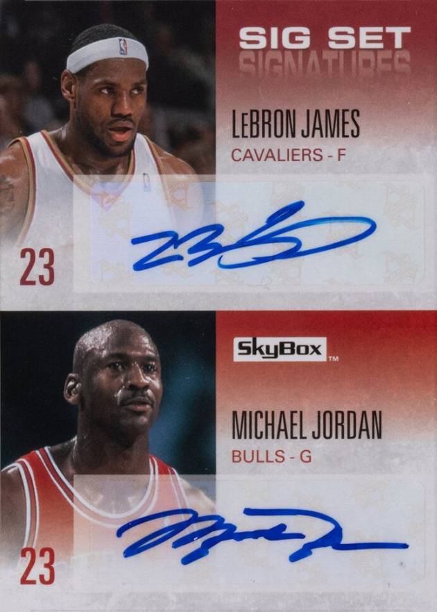 2008 Skybox Sig Set Signatures LeBron James/Michael Jordan #SS-JJ Basketball Card