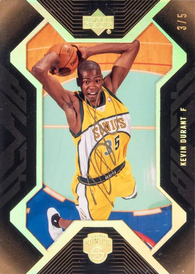 2007 Upper Deck Black Framed Autograph Kevin Durant #FRAKD Basketball Card