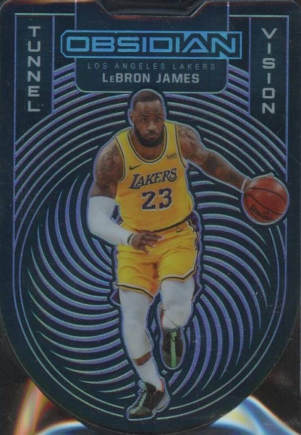 2020 Panini Obsidian Tunnel Vision LeBron James #14 Basketball Card