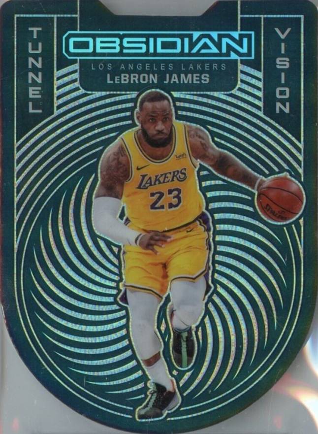 2020 Panini Obsidian Tunnel Vision LeBron James #14 Basketball Card
