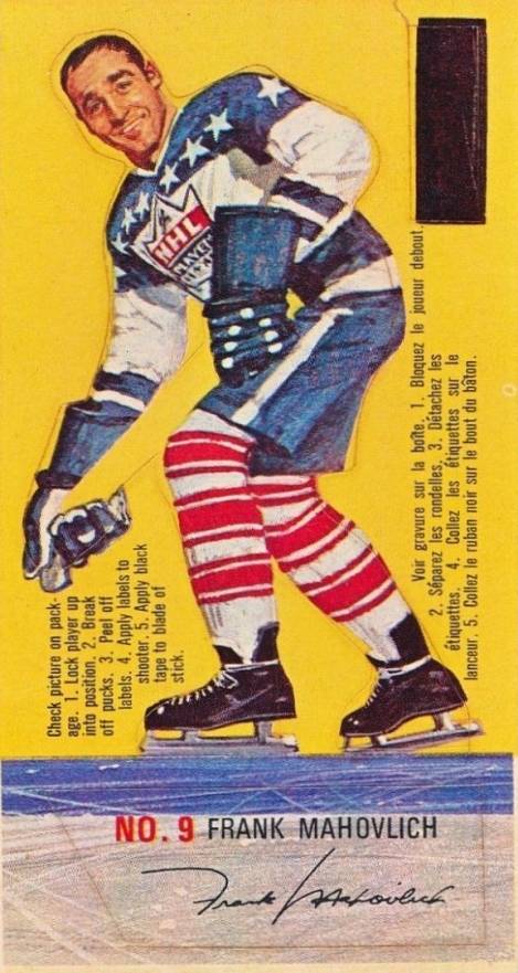 1971 Post Shooters Stickers Frank Mahovlich #9 Hockey Card