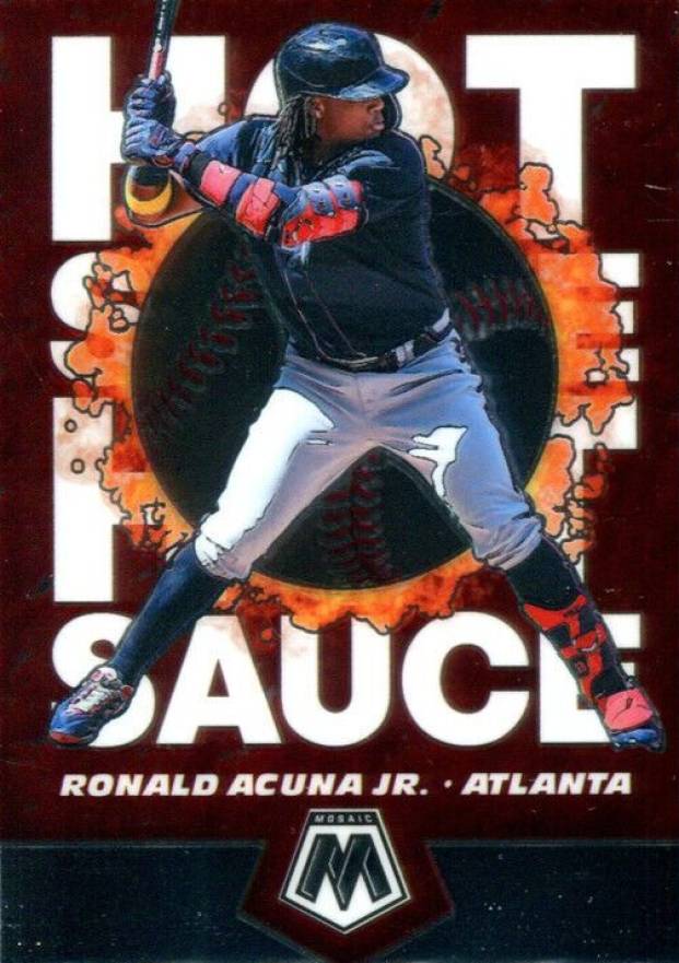 2021 Panini Mosaic Hot Sauce Ronald Acuna Jr. #HS6 Baseball Card