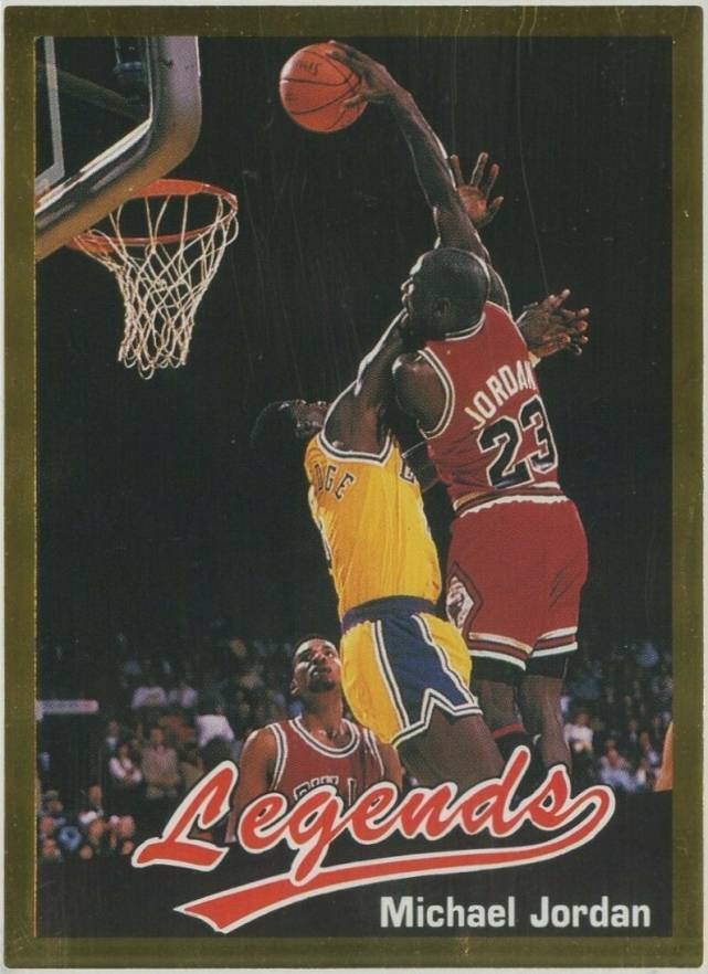 1990 Legends Magazine Insert-Hand Cut Michael Jordan #16 Basketball Card