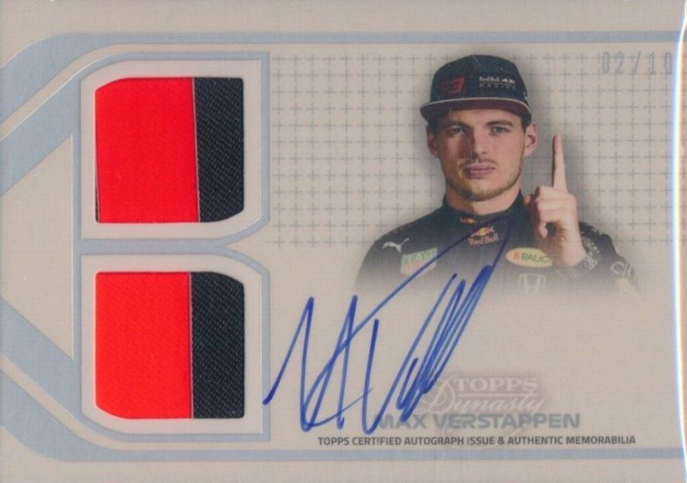 2021 Topps Dynasty Formula 1 Single Driver Dual Relic Autograph Max Verstappen #MV Other Sports Card