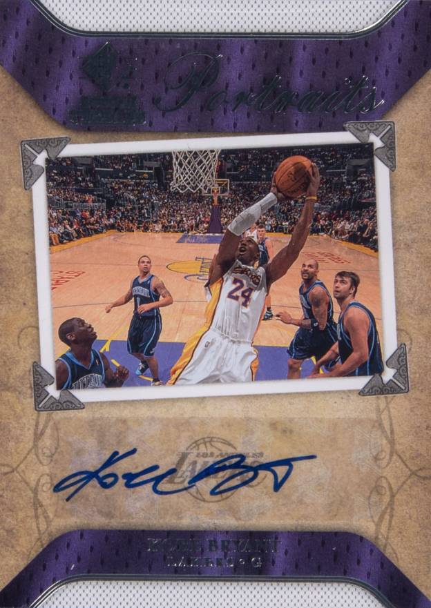 2007 SP Rookie Threads Portraits Autographs Kobe Bryant #PO-KB Basketball Card
