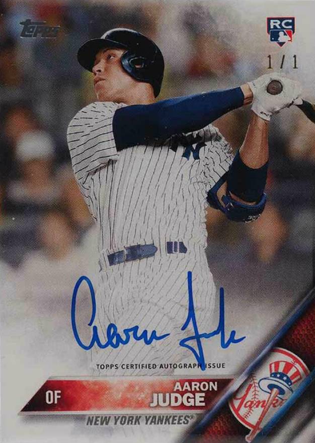 2017 Topps Transcendent Collection Topps History Aaron Judge Autograph Aaron Judge #2016 Baseball Card