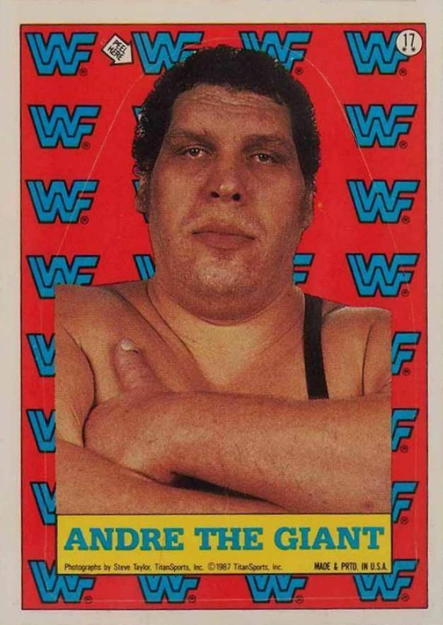 1987 Topps WWF Sticker Andre The Giant #17 Other Sports Card