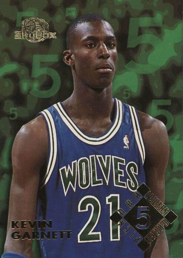 1995 Skybox Lottery Exchange Kevin Garnett #5 Basketball Card