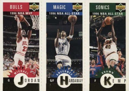 1996 Collector's Choice Mini II Jordan/Hardaway/Kemp # Basketball Card