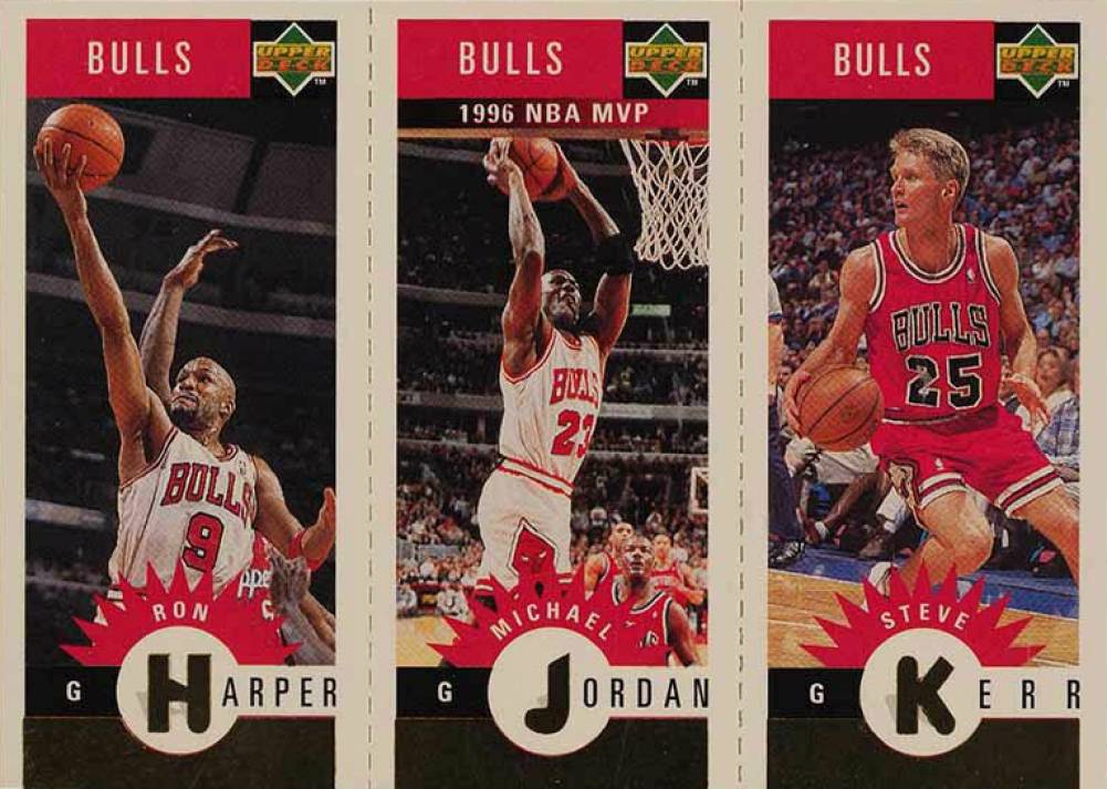 1996 Collector's Choice Mini II Harper/Jordan/Kerr # Basketball Card