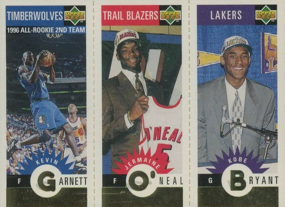 1996 Collector's Choice Mini II Garnett/O'Neal/Bryant # Basketball Card