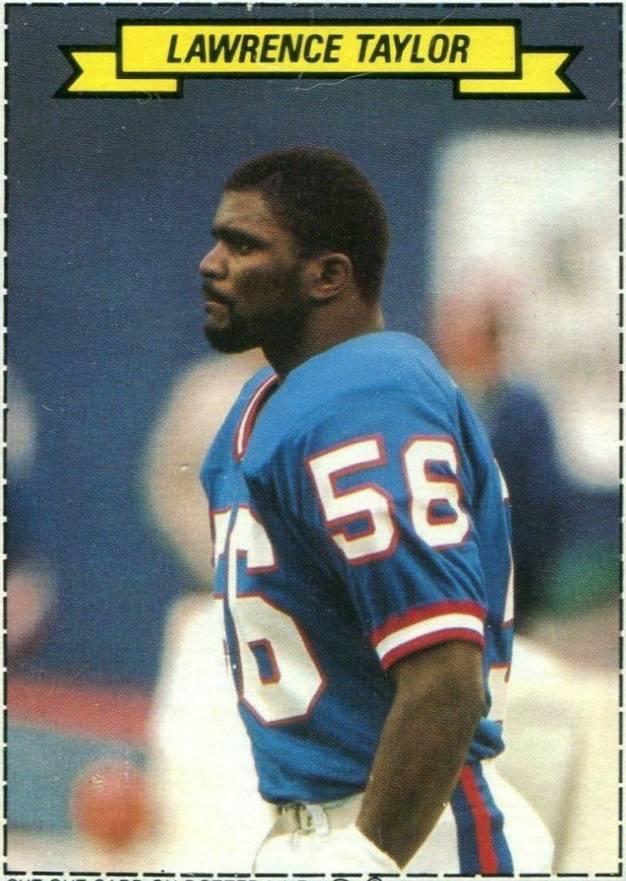 1983 Topps Sticker Boxes-Hand Cut Lawrence Taylor # Football Card