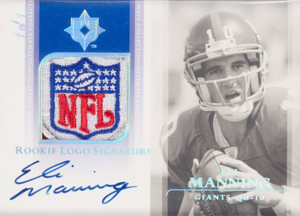2004 Ultimate Collection Rookie Logo Signature  Eli Manning #URLS-EM Football Card