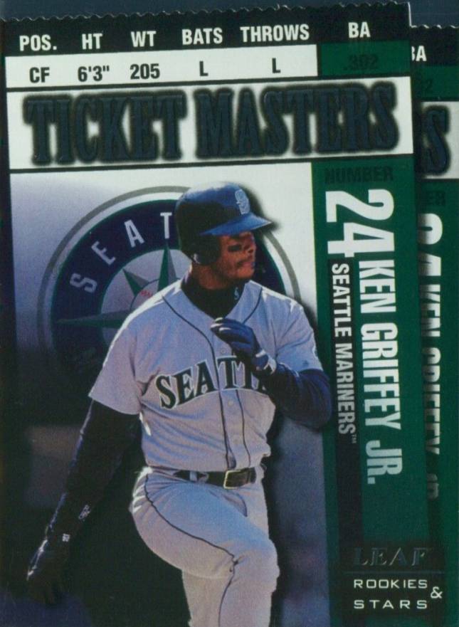 1998 Leaf Rookies & Stars Ticket Masters Griffey Jr./Rodriguez #1 Baseball Card
