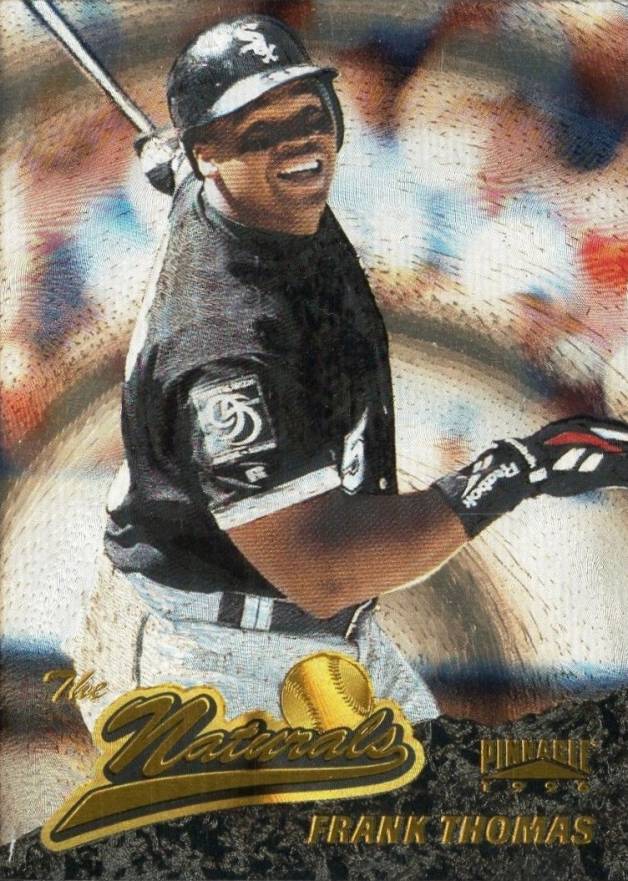 1996 Pinnacle Starburst Frank Thomas #62 Baseball Card