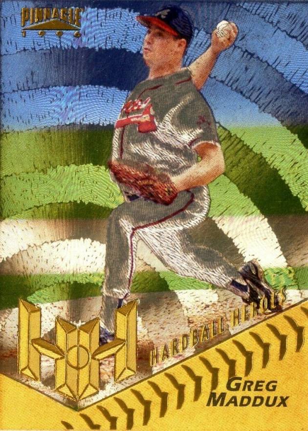 1996 Pinnacle Starburst Greg Maddux #154 Baseball Card