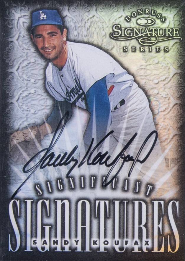 1998 Donruss Signature Significant Signature Sandy Koufax #R3 Baseball Card