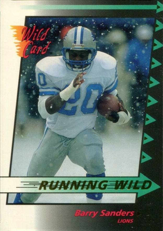 1992 Wild Card Running Wild Barry Sanders #28 Football Card