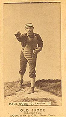 1887 Old Judge Paul Cook, C. Louisville #92-3a Baseball Card