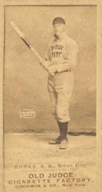 1887 Old Judge Burks, S.S., Sioux City #54-3a Baseball Card