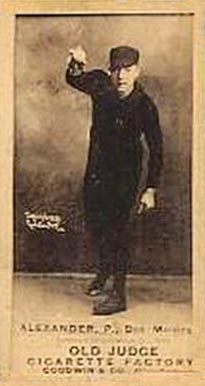 1887 Old Judge Alexander, P., Des Moines #3-3a Baseball Card