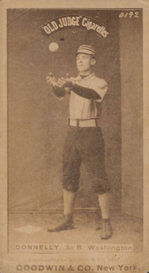 1887 Old Judge Donnelly, 3d B. Washington #129-1a Baseball Card