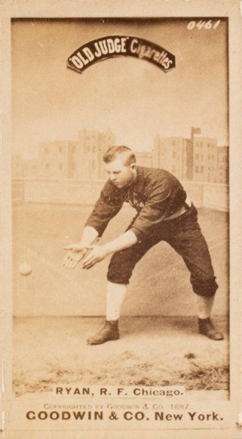 1887 Old Judge Ryan, R.F. Chicago. #396-1a Baseball Card