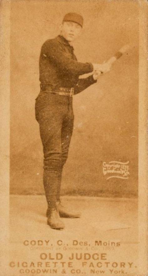 1887 Old Judge Cody, C., Des Moins #82-3a Baseball Card