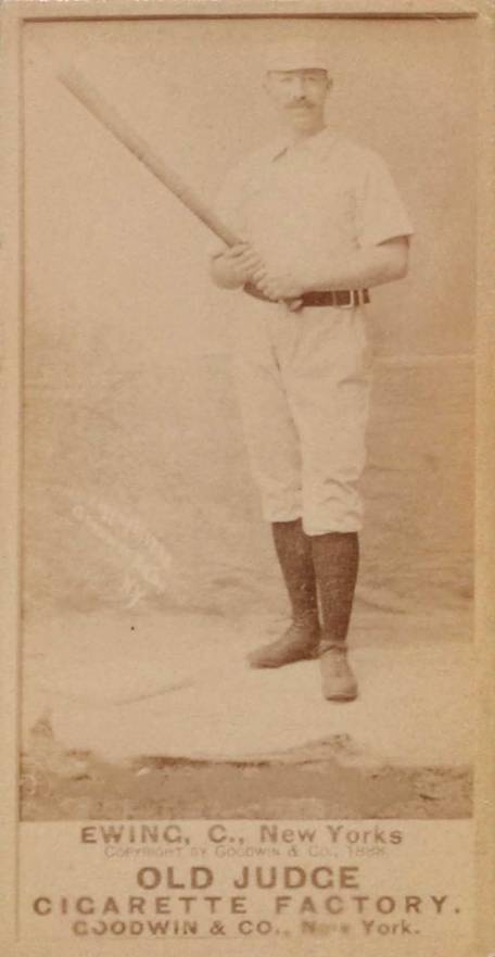 1887 Old Judge Ewing, C., New Yorks #149-9a Baseball Card