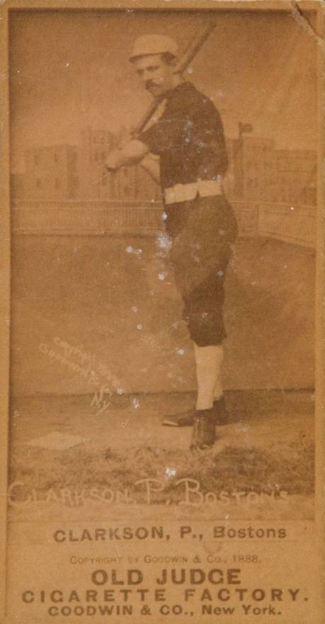 1887 Old Judge Clarkson, P. Bostons #78-7b Baseball Card
