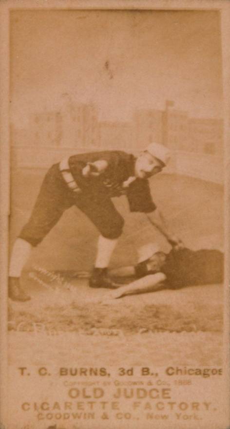 1887 Old Judge T.C. Burns, 3d B. Chicago #59-1c Baseball Card