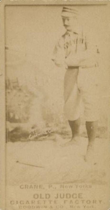 1887 Old Judge Crane, P., New Yorks #96-2b Baseball Card