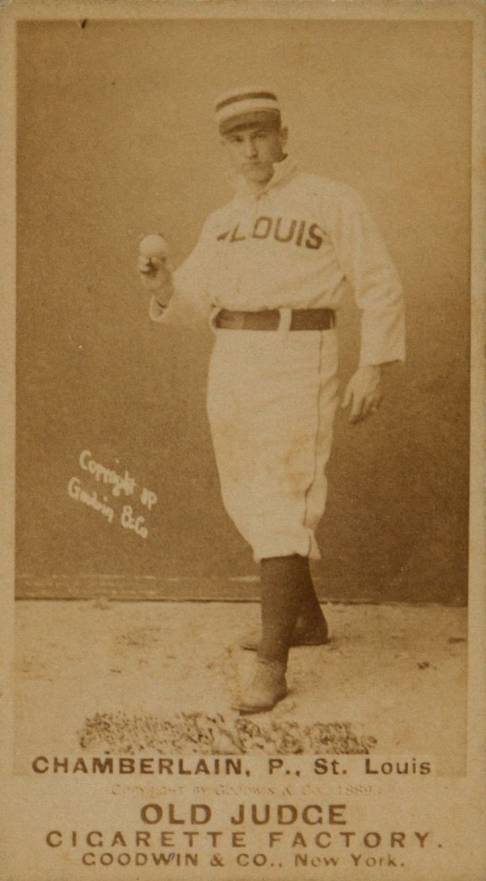 1887 Old Judge Chamberlain, P., St. Louis #73-4a Baseball Card