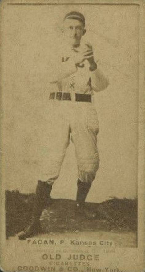 1887 Old Judge Fagan, P. Kansas City #151-2a Baseball Card