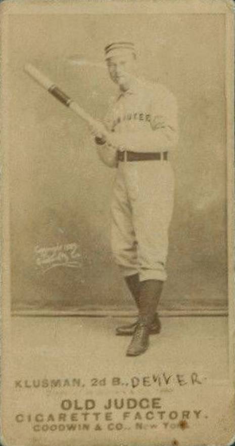 1887 Old Judge Klusman, 2d B., Denvers #265-2a Baseball Card