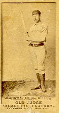 1887 Old Judge Andrews, 1st B., Omahas #8-3a Baseball Card