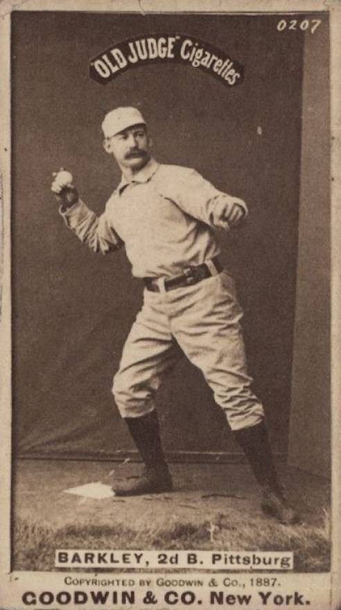 1887 Old Judge Barkley, 2d B. Pittsburg #19-3a Baseball Card