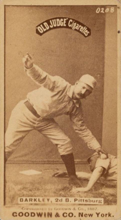 1887 Old Judge Barkley, 2d B. Pittsburg #19-4a Baseball Card