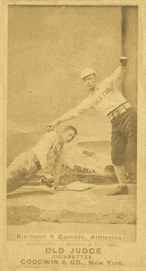 1887 Old Judge Bierbaur & Gamble, Athletics #28-5a Baseball Card