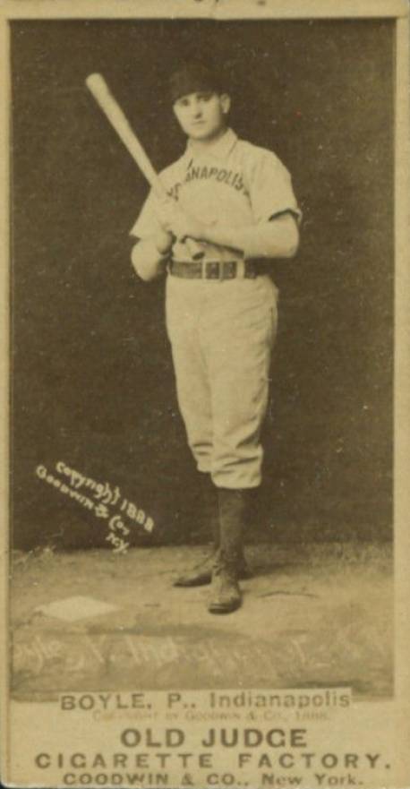 1887 Old Judge Boyle, P., Indianapolis #36-4c Baseball Card