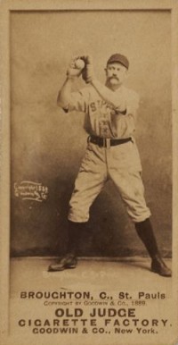 1887 Old Judge Broughton, C., St. Pauls #42-4a Baseball Card