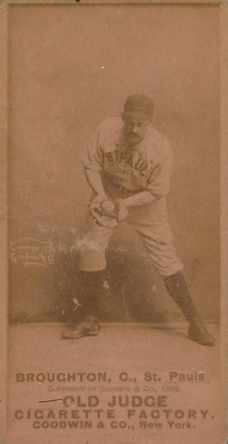 1887 Old Judge Broughton, C., St. Pauls #42-5a Baseball Card