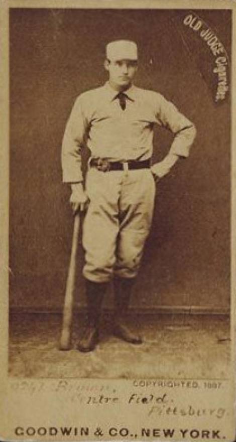 1887 Old Judge Brown, Centre Field, Pittsburg #44-2b Baseball Card