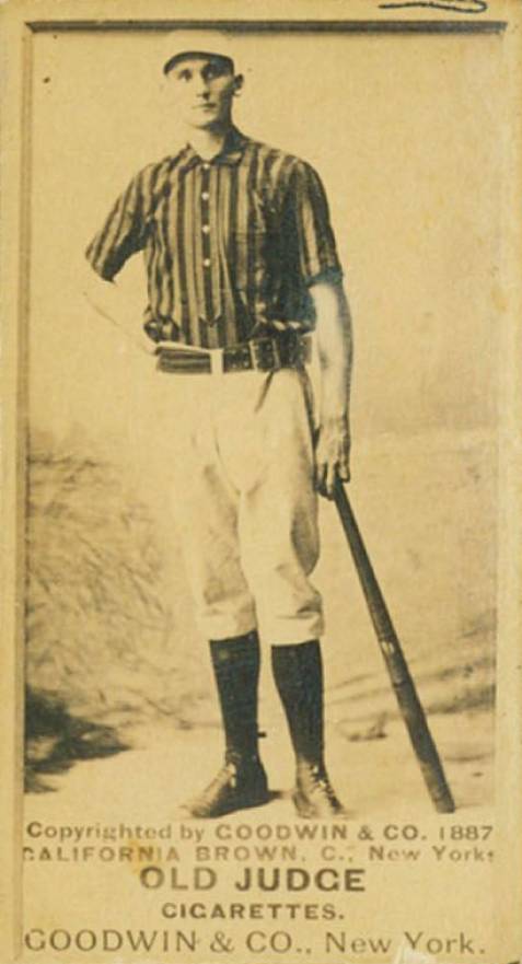 1887 Old Judge Brown, C., New Yorks #45-4c Baseball Card