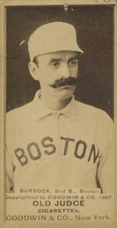 1887 Old Judge Burdock, 2d B., Boston #53-1a Baseball Card
