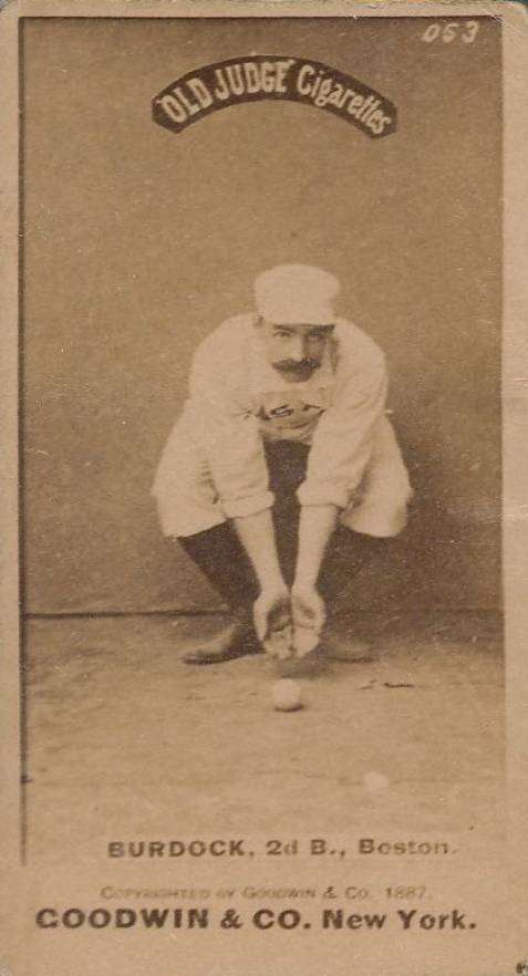 1887 Old Judge Burdock, 2d B., Boston #53-4a Baseball Card